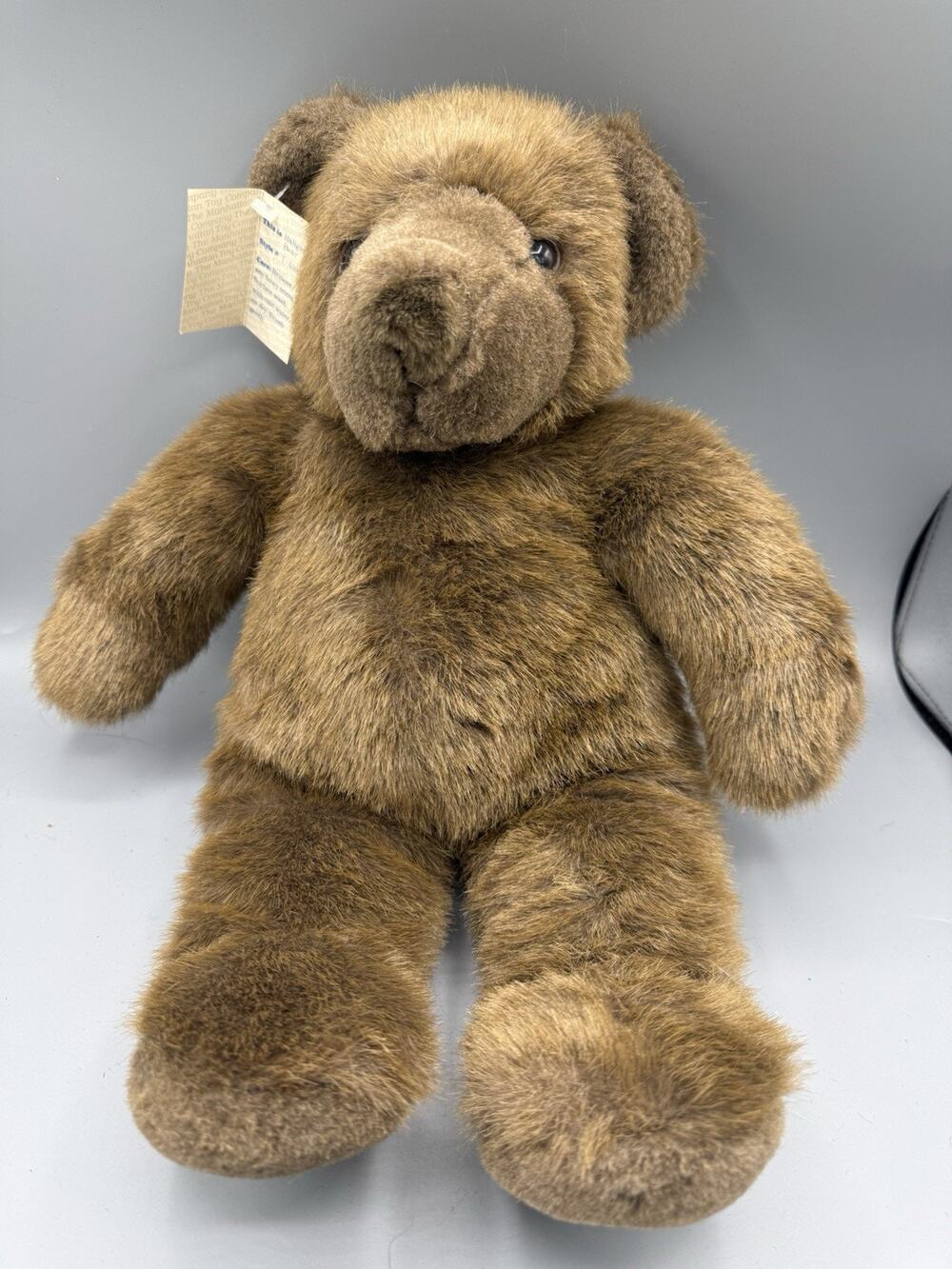 Vintage Manhattan Toy Company Brown Teddy Bear Plush T4000L Korea w/ Tag